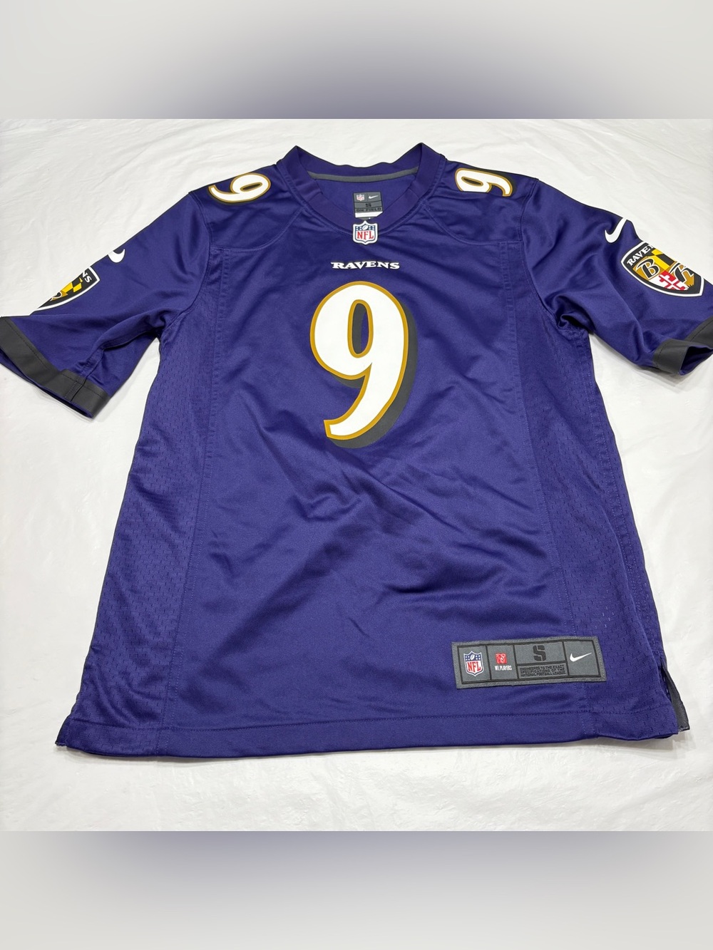 Justin Tucker #9 Purple Baltimore Ravens Nike Jersey Mens Small